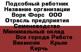 Подсобный работник › Название организации ­ Ворк Форс, ООО › Отрасль предприятия ­ Семеноводство › Минимальный оклад ­ 30 000 - Все города Работа » Вакансии   . Крым,Керчь